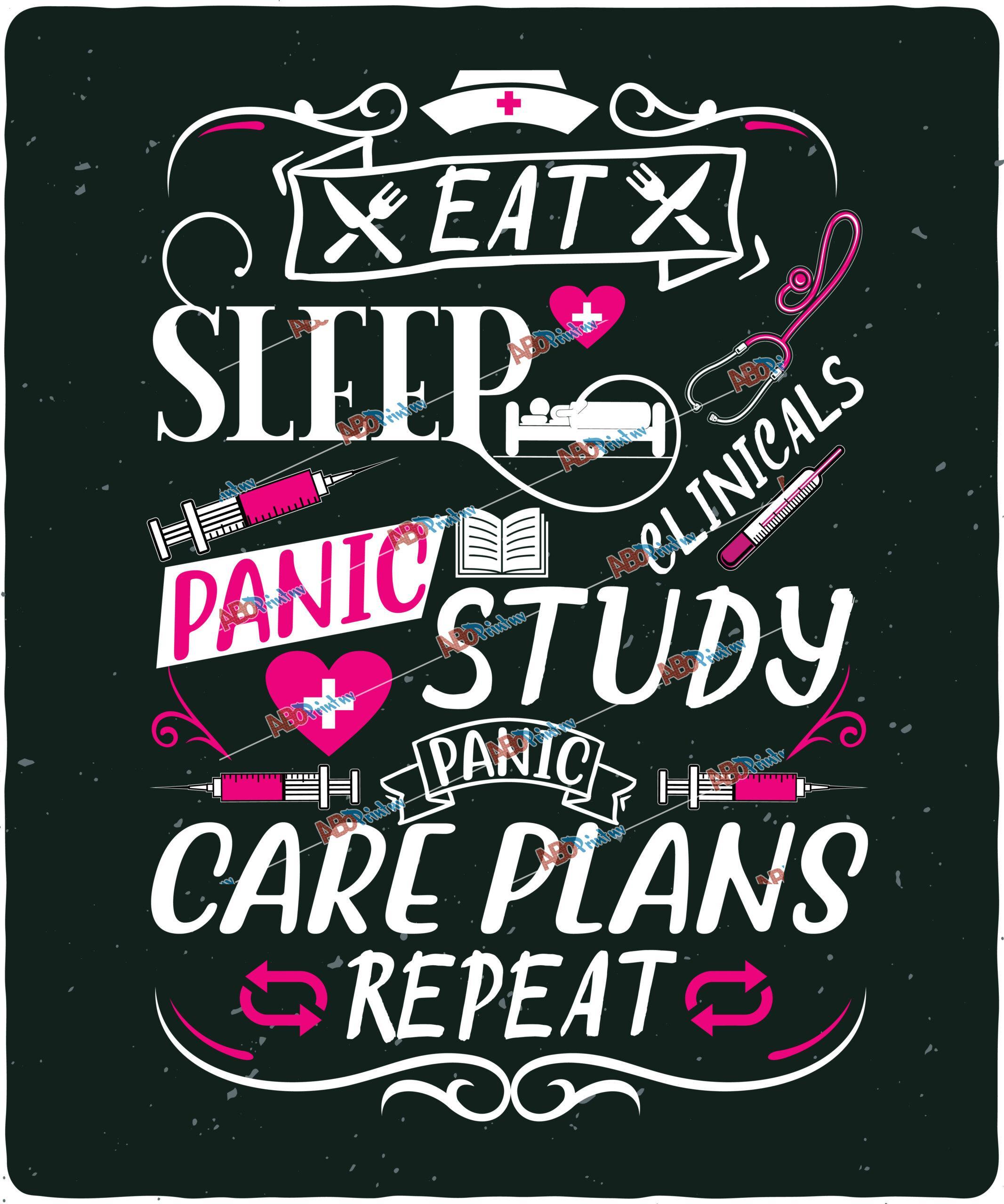 Eat Sleep Clinicals Panic Study Panic Care Plans Repeat