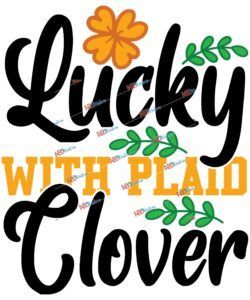 Lucky with plaid clover.jpg