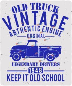 Old truck vintage abthentic engine